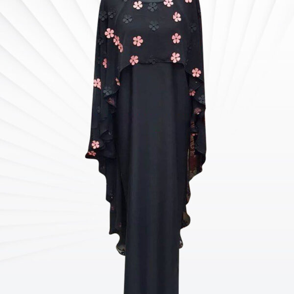 black abaya,black double layer abaya