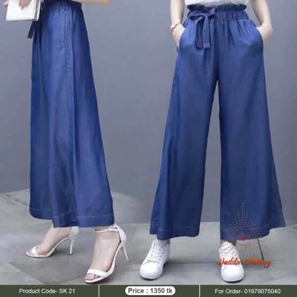 Free size denim modest pant