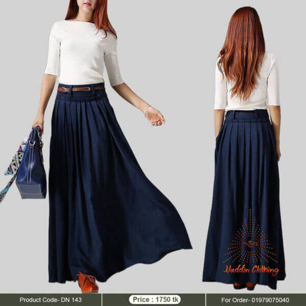 Full length ladies modest skirt