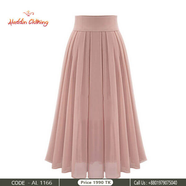 Mauve color ladies modest skirt