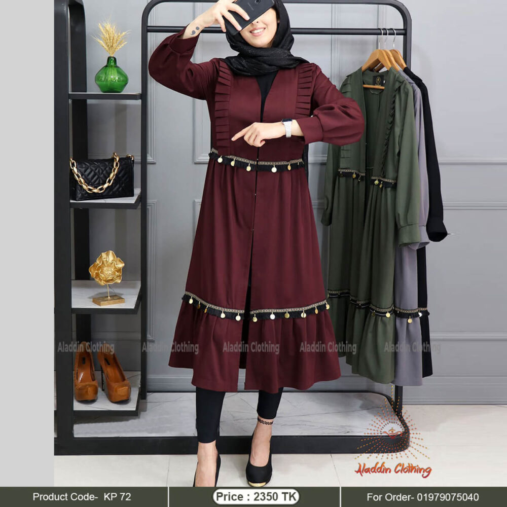 Merun short abaya with dollar laic