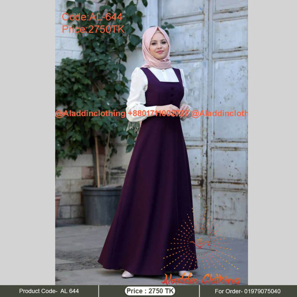 Purple modest jumpsuit with inner