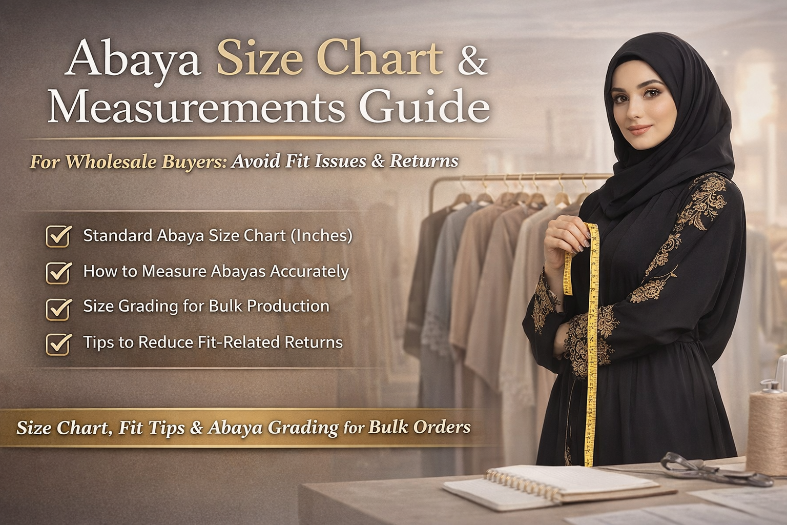 abaya size chart